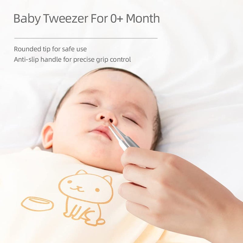PapaBear طقم مقصات أظافر الأطفال مع علبة لطيفة، مجموعة أدوات قص الأظافر للأطفال الرضع للعناية بالأظافر والقدمين، هدية للعناية بالأمهات الجدد - Image 4